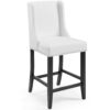 Baron Counter Stool Faux Leather Set of 2 - White EEI-4017-WHI - Image 2