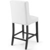 Baron Counter Stool Faux Leather Set of 2 - White EEI-4017-WHI - Image 4