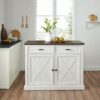 Clifton Kitchen Island Distressed White/Brown - Image 2