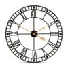 Janette Classic Contemporary Black and Gold Finished Metal Wall Clock - Image 2