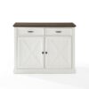 Clifton Kitchen Island Distressed White/Brown - Image 7
