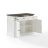 Clifton Kitchen Island Distressed White/Brown - Image 8